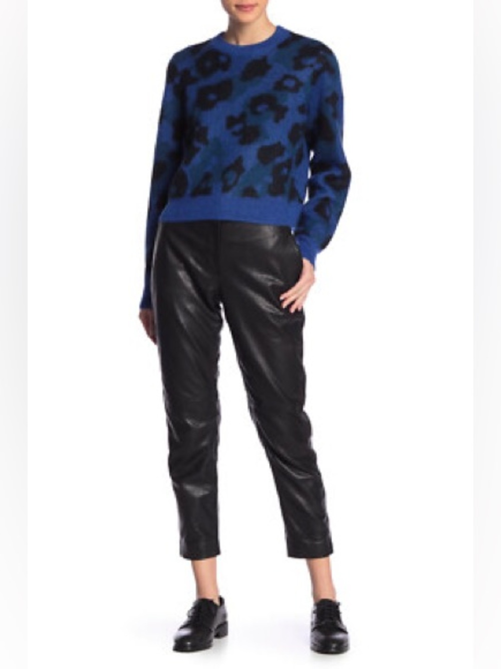 Rag & Bone Sarah High-Rise Relaxed Lambskin Leather Pants - Black - Size 6 comfy